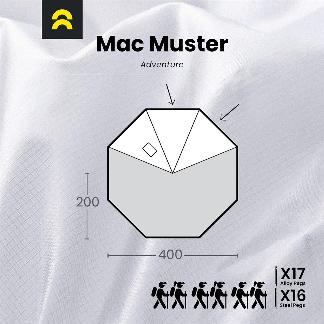 Orson Orson Mac Muster | Adventure Basecamp Tent 5-6 | 8.5kg