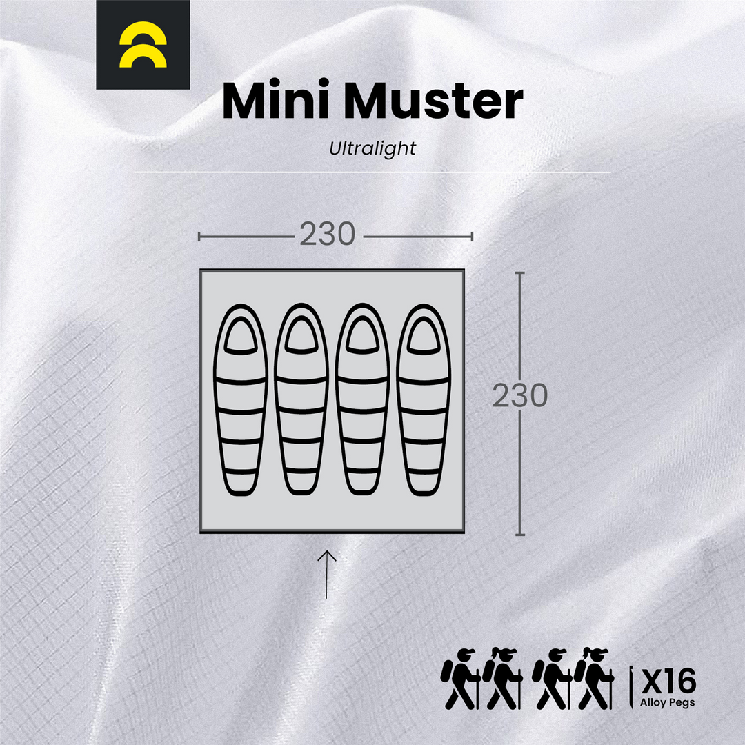 Orson Orson Mini Muster | Ultralight Silpoly 3-4 Person Tipi Tent | 1.75kg