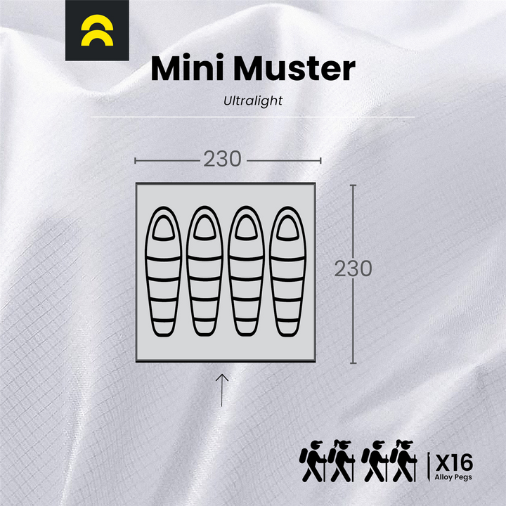 Orson Orson Mini Muster | Ultralight Silpoly 3-4 Person Tipi Tent | 1.75kg