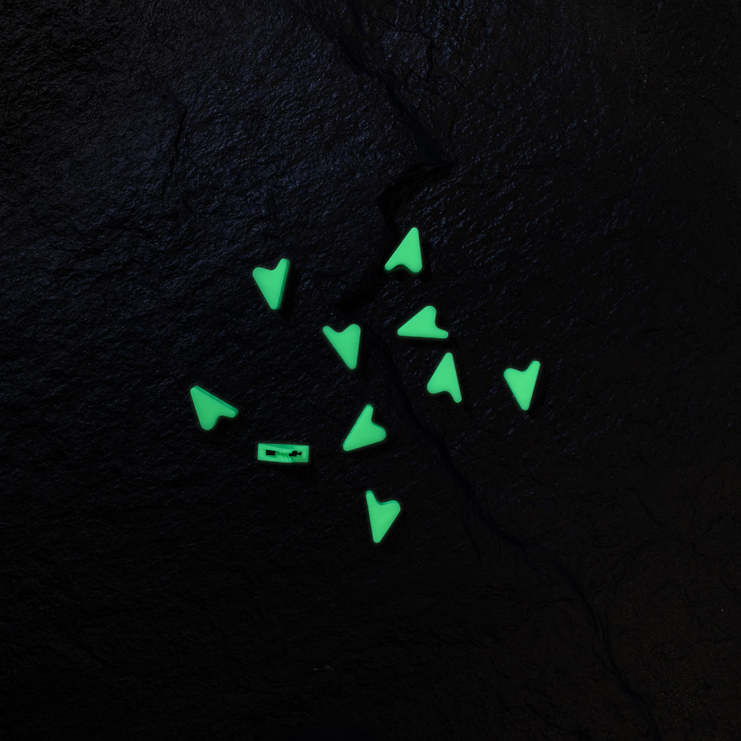 Orson Orson Triangle Tensioners For 1-2mm Guy Rope | 10 Pack Glow in the Dark