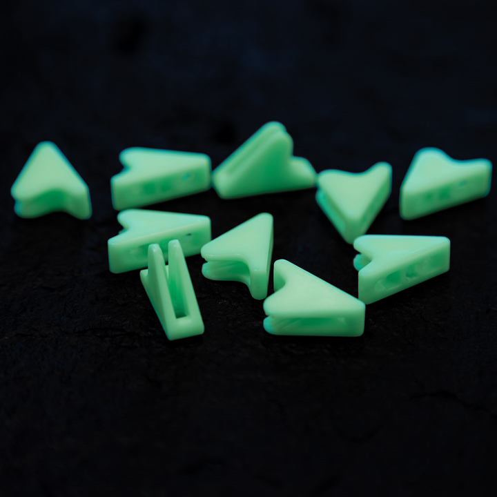 Orson Orson Triangle Tensioners For 1-2mm Guy Rope | 10 Pack Glow in the Dark