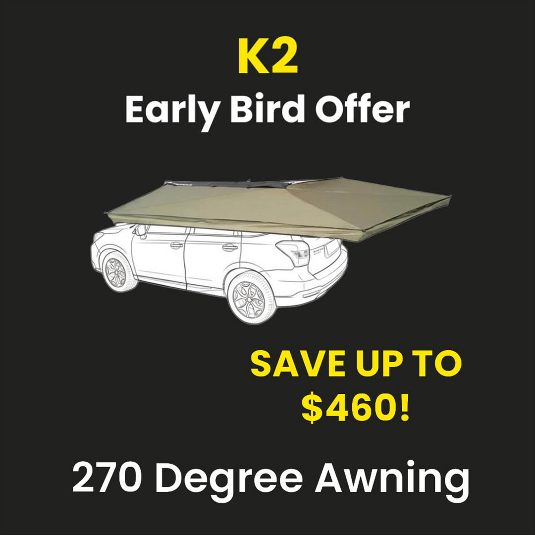 Orson Orson K2 Soft Shell Roof Tent with Annex and K2 270 Awning Combo