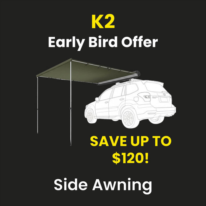 Orson Orson K2 Roof Tent with Annex and K2 2.5m Vehicle Side Awning Combo