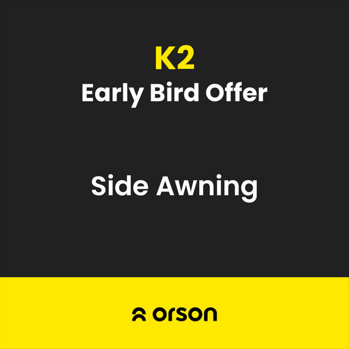 Orson Orson K2 Vehicle Side Awning 2.5x2.5m - Installation Kit included 