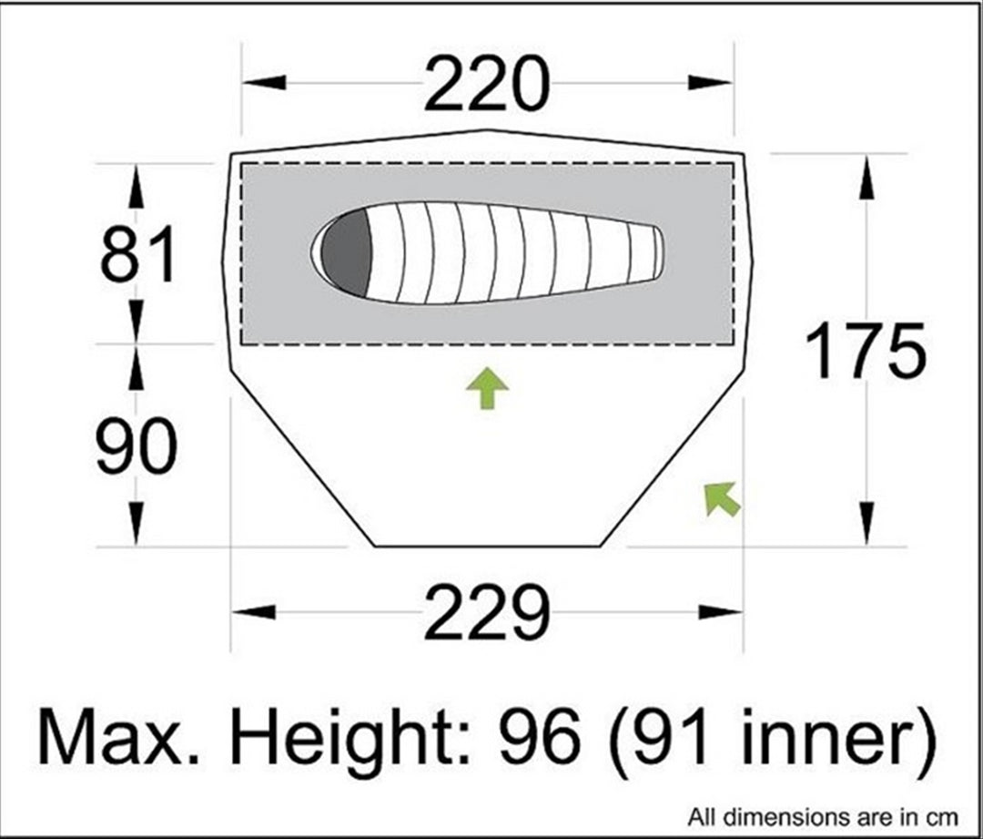Orson Orson Ace 1 | All Weather Lightweight 1 Person Hiking Tent | 2kg
