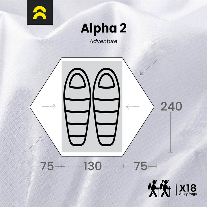 Orson Orson Alpha 2 | 4 Season Semi Geodesic Alpine Tent | 3.25kg