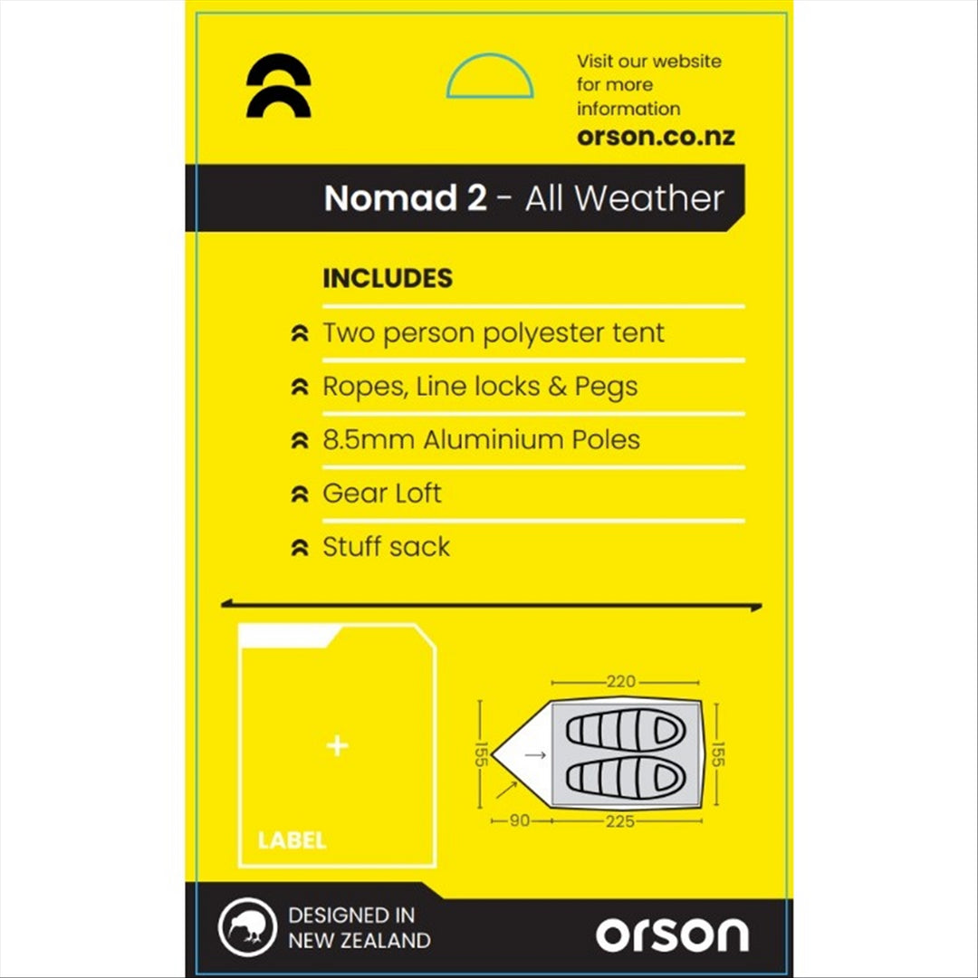 Orson Orson Nomad 2 All Weather Tent 2.75kg