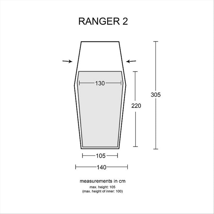 Orson Orson Ranger 2 - Lightweight 2 Person Backpacking Tent, 2kg