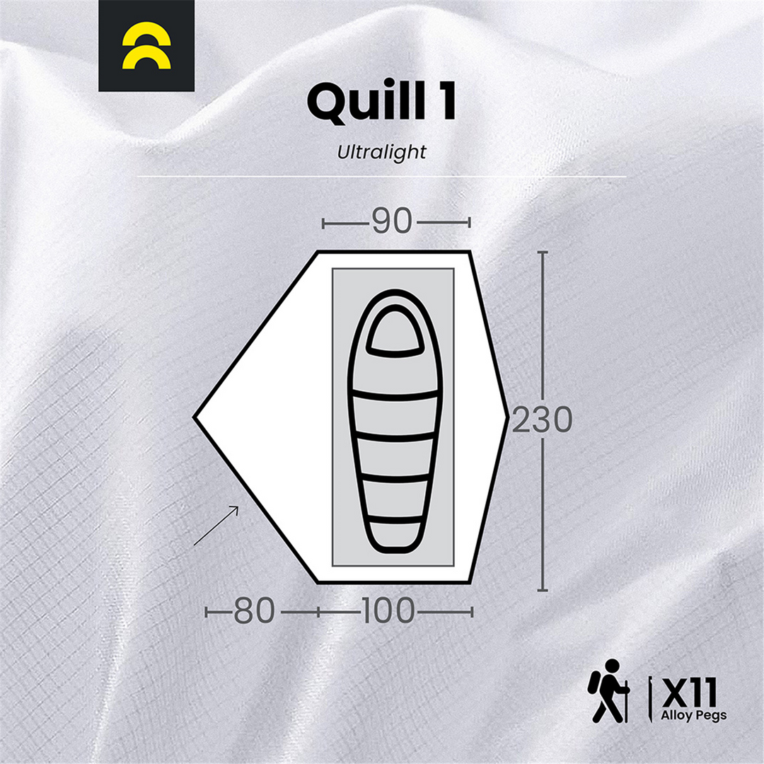 Orson Orson Quill 1 | Ultralight 4 Season Hiking Tent | 1.7kg