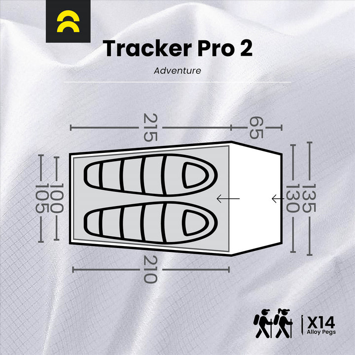 Orson Orson Tracker Pro 2 | Ripstop Silnylon 2 Person Camping Tent | 1.7kg